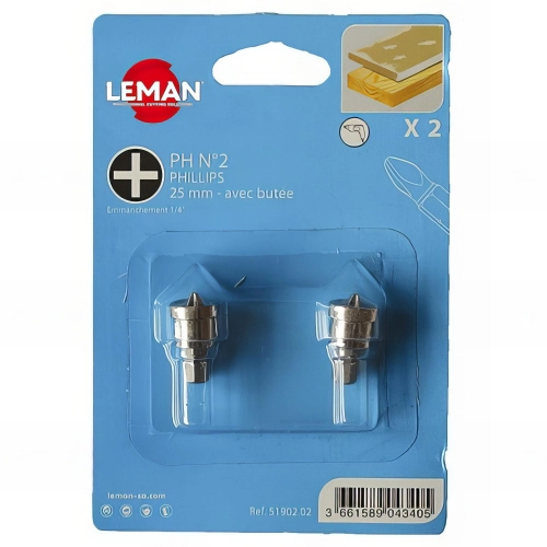 Lot de 2 embouts avec butée pour plâtre - 51902.02 - Leman