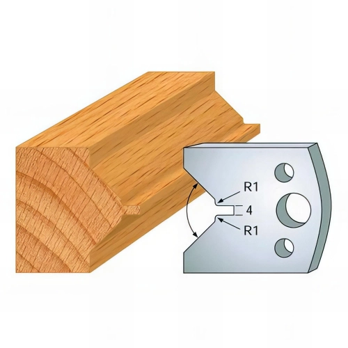 Jeu de 2 fers profilés acier Ht. 40 mm N°072 Enture mêle - 800.072 - Leman