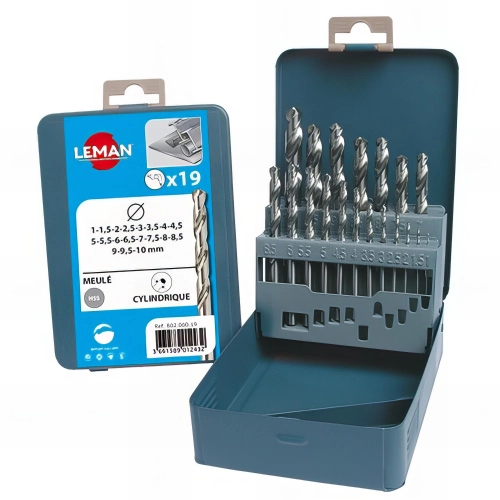 Coffret 19 forets métal HSS - 802.000.19 - Leman