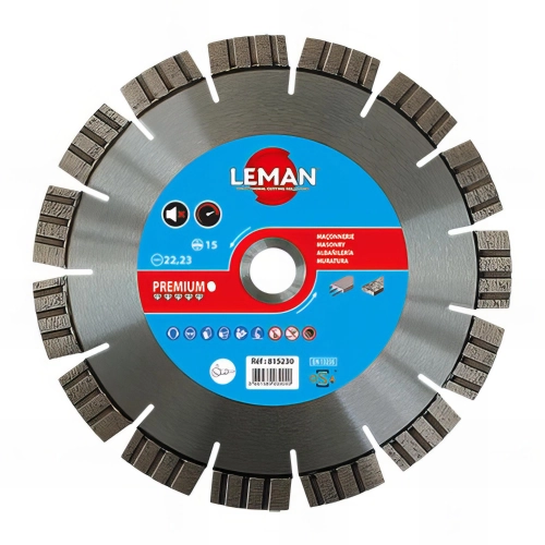 Disque diamant silencieux D. 230 x 2,6 x 22,23 mm - HT. 15 mm - Béton armé