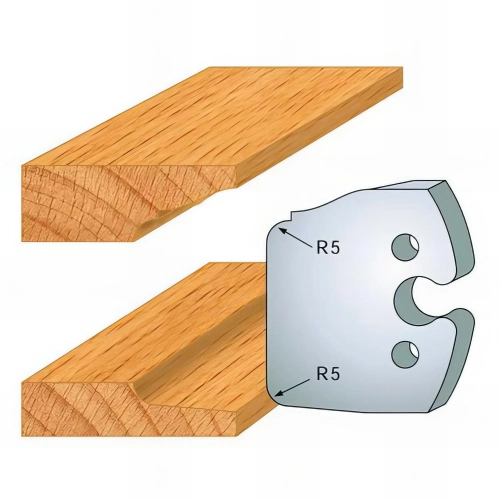 Jeu de 2 fers profilés acier Ht. 50 mm N°231 Plate-bande double - 855.231 - Leman