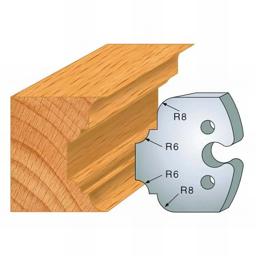 Jeu de 2 fers profilés acier Ht. 50 mm N°236 Multi-Baguette congé et 1/4 de rond - 855.236 - Leman