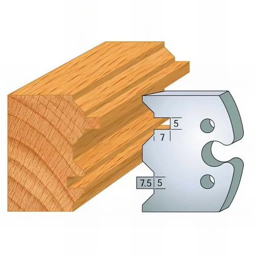 Jeu de 2 fers profilés acier Ht. 50 mm N°239 Lambris - Volet - 855.239 - Leman