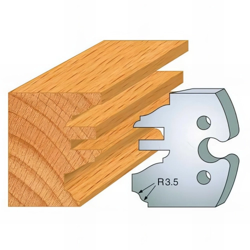 Jeu de 2 fers profilés acier Ht. 50 mm N°258 Profil-contre-profil rustique - 855.258 - Leman