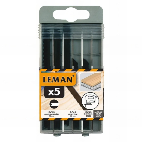 Coffret de Lot de 10 lames de scie sauteuse - 8550.10 - Leman