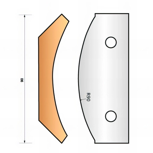 Jeu de 2 fers profilés N°325 pour porte-outils Ht. 90 mm - 955.325 - Leman