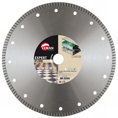 Disque diamant jante continue D. 180 x Al. 30/25,4/22,23 x Ht. 7 x ép. 1,4 mm. Granit - 910180 - LEMAN