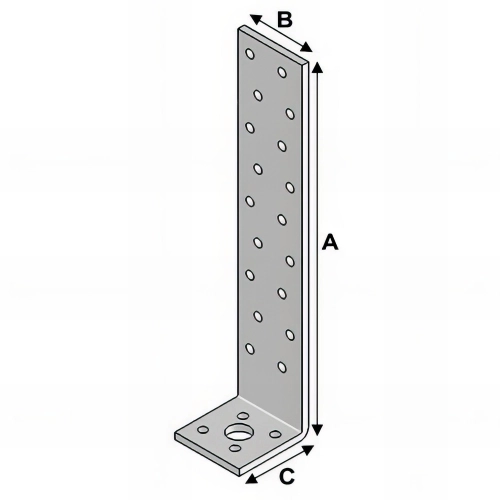 Equerre beton (H x L x l x ep) 200 x 40 x 40 x 2,0 mm - Fixtout