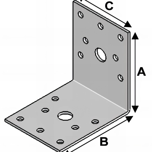Equerre sans renfort (H x L x l x ép) 70 x 70 x 55 x 2,5 mm - AL-EA07070525 - Alsafix