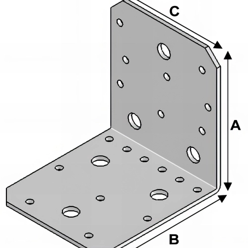Equerre sans renfort (H x L x l x ép) 105 x 105 x 90 x 3,0 mm - AL-EA10100930 - Alsafix