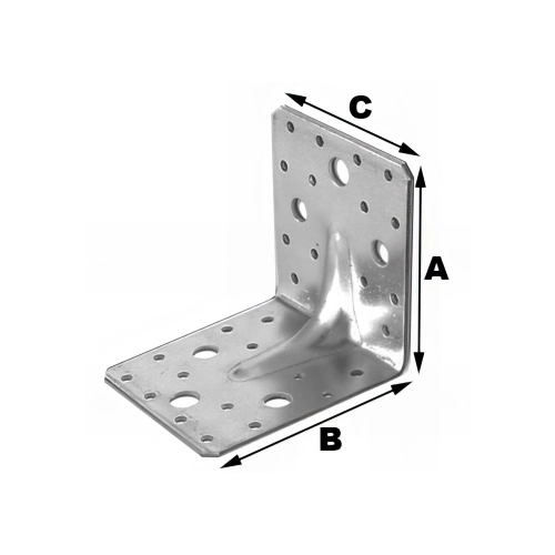 Equerre avec renfort (H x L x l x ép) 170 x 110 x 95 x 3,0 mm - AL-ER17110930 - Alsafix