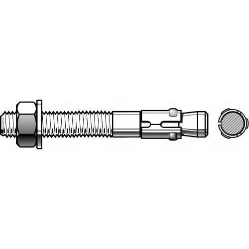 100 goujons d'ancrage T version zinguée ATE Option 7 D. 6 x LT. 55 mm - PO07402 - Alsafix