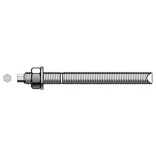 Blister de 10 tiges filetées avec écrou et rondelle STM M8 x Lt. 110 mm - INOX A4 - PO23105BL - Alsafix