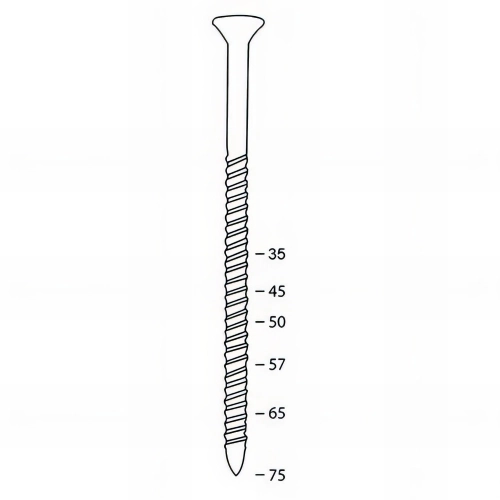 Scrail de 2000 vis INOX Torx (TX) 16° SCRAIL 25/28 x 35 mm - 16S25359TX - Alsafix