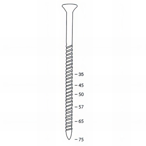 Scrail de 2000 vis noires FasCoat Phillips (PH) 16° SCRAIL 25/28 x 50 mm - 16S2550FSB Alsafix