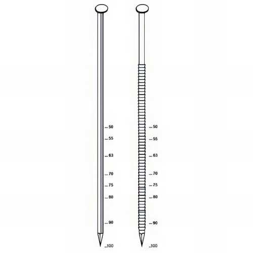 2 200 pointes annelées INOX en bande collée 34° D. 2,8 x 63 mm - 34280639 Alsafix