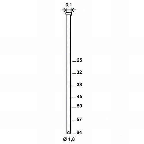 10 000 finettes brads galvanisés en bande 34° D. 1,8/3,1 x L. 25 mm DA-25 - 6DA252 Alsafix