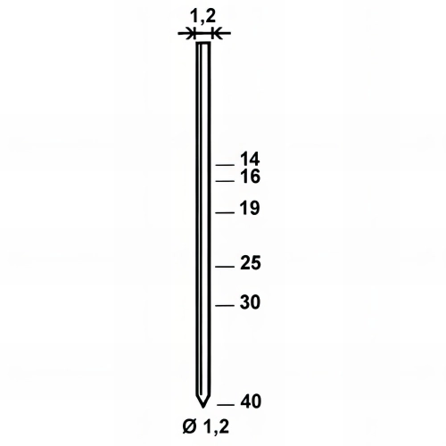 7 000 pointes sans tête INOX en bande D. 1,2 x L. 14 mm GA-14 - 6GA149 Alsafix