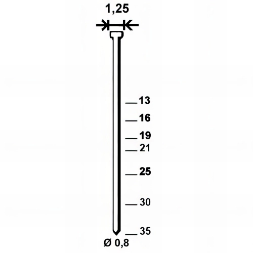 20 000 finettes microbrads galvanisés en bande D. 0,8/1,25 x L. 13 mm JA-13 - 6JA131 Alsafix