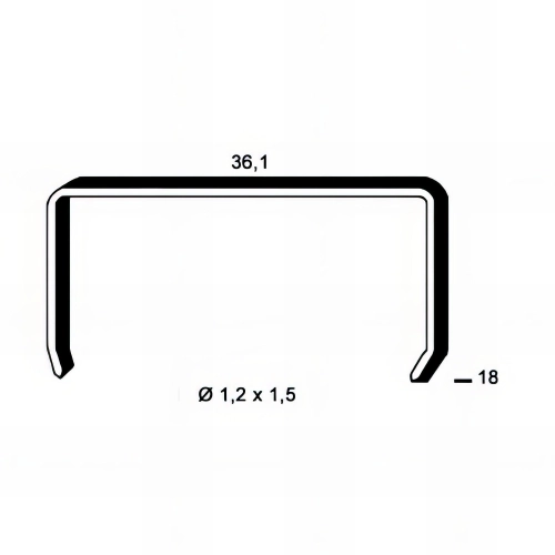 5 000 agrafes palissage vignes MV-18- 36,1 x 18 x D. 1,2 x 1,5 mm - 6MV181 - Alsafix