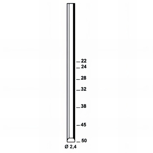 5 000 pointes chevilles aluminium en bande D. 2,4 x L. 24 mm SD-24 - 6SD241 Alsafix