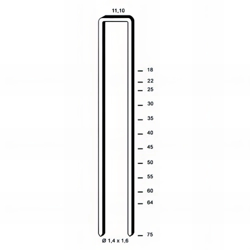 11 100 agrafes Z-40 INOX - 11,1 x 40 x D. 1,4 x 1,6 mm - 6Z-409 - Alsafix