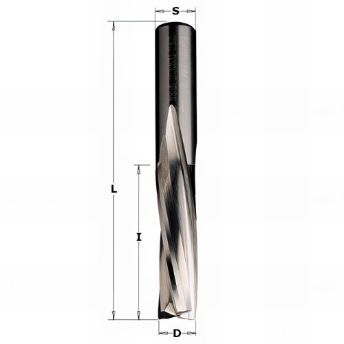 Fraise à coupe hélicoïdale négative 3 tranchants D. 16 x Lu. 35 x Q. 16 mm - 194.161.11 - CMT