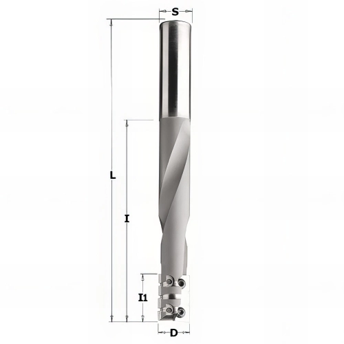 Fraise avec plaquettes réversibles et brise-copeau D. 16 x Lu. 23/95 x Q. 16 mm - 662.160.11 - CMT