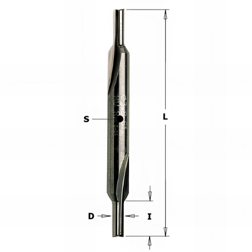 Fraise à défoncer carbure monobloc pour joints portes et fenêtres D. 3 x Lu. 8 x Q. 6 mm - 711.031.11 - CMT