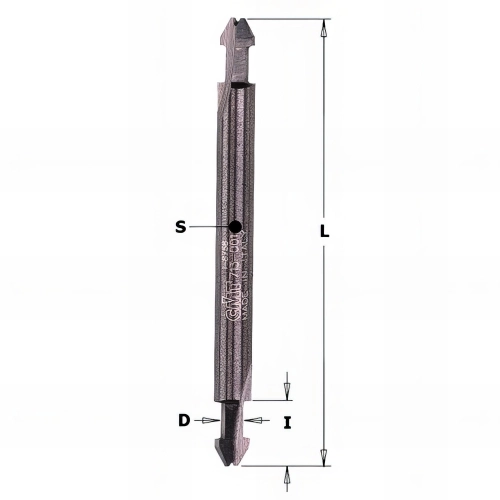 Fraise à défoncer carbure monobloc pour joints portes et fenêtres D. 3,5 x Lu. 8 x Q. 6 mm - 713.001.11 - CMT