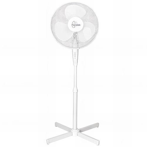 Ventilateur TENESSEE D. 40 cm sur pied 3 vitesses blanc 50 W 230 V - 112100 - Fartools