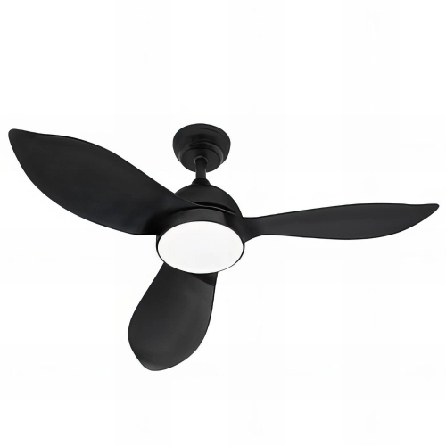 Ventilateur de plafond D. 1160 mm bois noir avec éclairage LED et télécommande CORSICA - 70 W 230 V