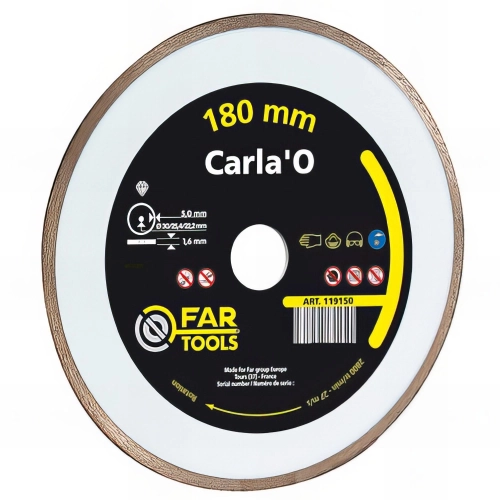 Disque diamant "Carla'O" D. 180 x Al. 22,2 x Ht. 5,4 mm - Carrelage