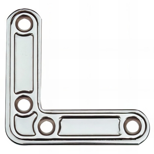 équerre plate de renfort Type D. dim 70 x 70 mm. INOX A2 - Fixtout