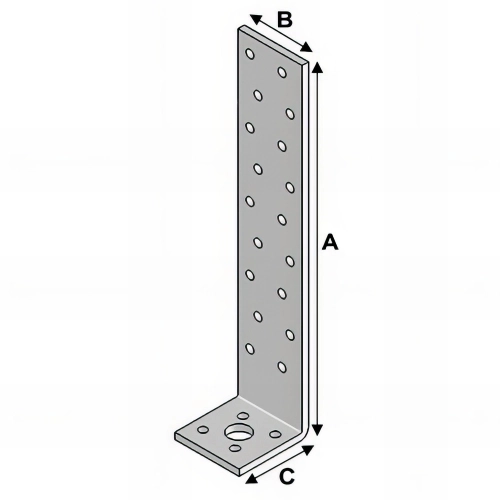 Equerre béton (H x L x l x ép) 300 x 40 x 40 x 2,0 mm - Fixtout