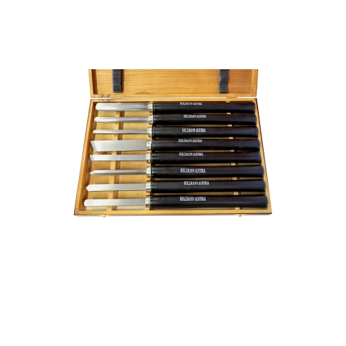 Coffret de 8 gouges de tournage HSS L. 370 mm H8TLG - Holzmann