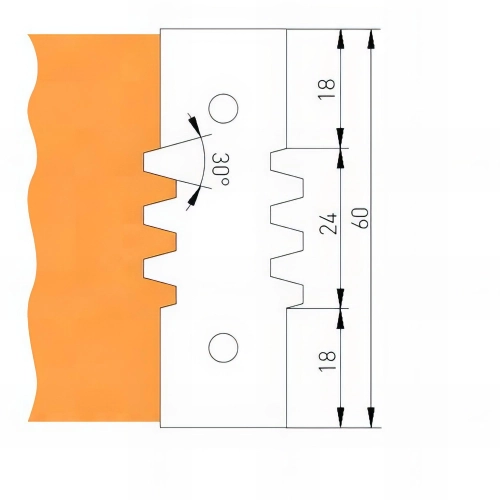 Jeu de 2 plaquettes 3 dents TVF130Z23ZPM pour TVF130 - Holzmann