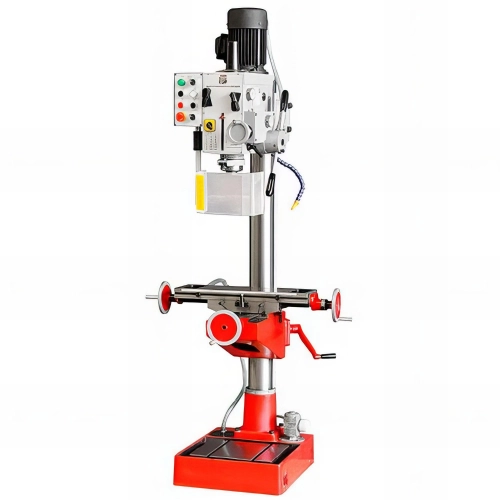 Perceuse fraiseuse métal à colonne D. 40 mm 2 vitesses, table croisée et refroidissement 400 V 1700 et 1100 W - ZX 50PC HOLZMANN