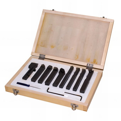 Coffret 9 outils de tournage métal TCT 10 mm - 9TLG10 - HOLZMANN