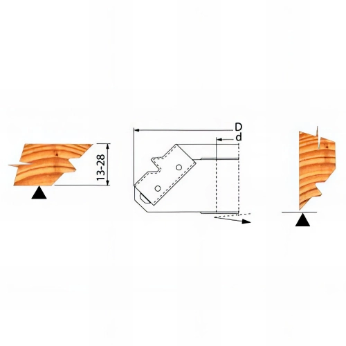 Jeu de 2 plaquettes de rechange pour PO bouvetage d'angle - PBA03 - Holzprofi