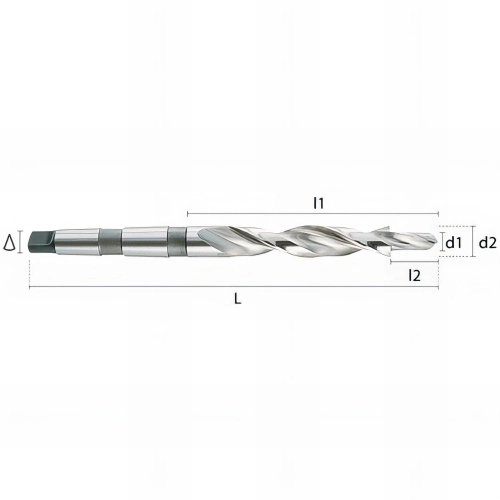 Foret métal bidiamétral CM2 180° HSS DIN8377 D. 14 / 20 x Lt. 238 x lu. 140 mm M12