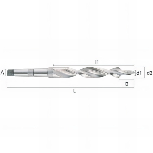 Foret métal bidiamétral 90° HSS DIN8375 CM1 D. 5,5 / 11 x Lt. 175 x lu. 94 mm M5