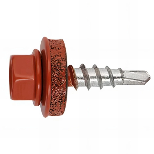 250 vis autoperceuses, tête hexagonale 8 rouge-brun 4,8 x 19 mm zingué spécial bac acier - AFRD144819 - Index