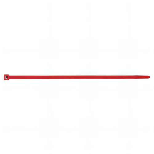 100 Colliers de serrage nylon rouge - L. 100 x l. 2,5 mm