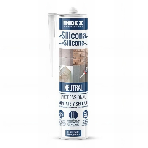 12 silicones neutre profesionnel pour matériaux lisses et poreux - 280 ml - blanc