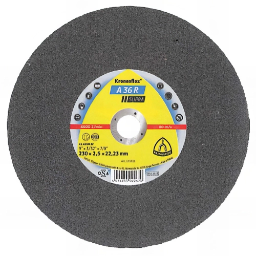 Disque à tronçonner MP SUPRA A 36 R D. 230 x 2,5 x 22,23 mm - Acier inoxydable - 123833 - Klingspor