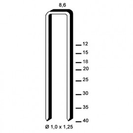 10 000 agrafes galvanisées H-35 - 8,6 x 35 x D. 1 x 1,25 mm - 6H-351 - Alsafix